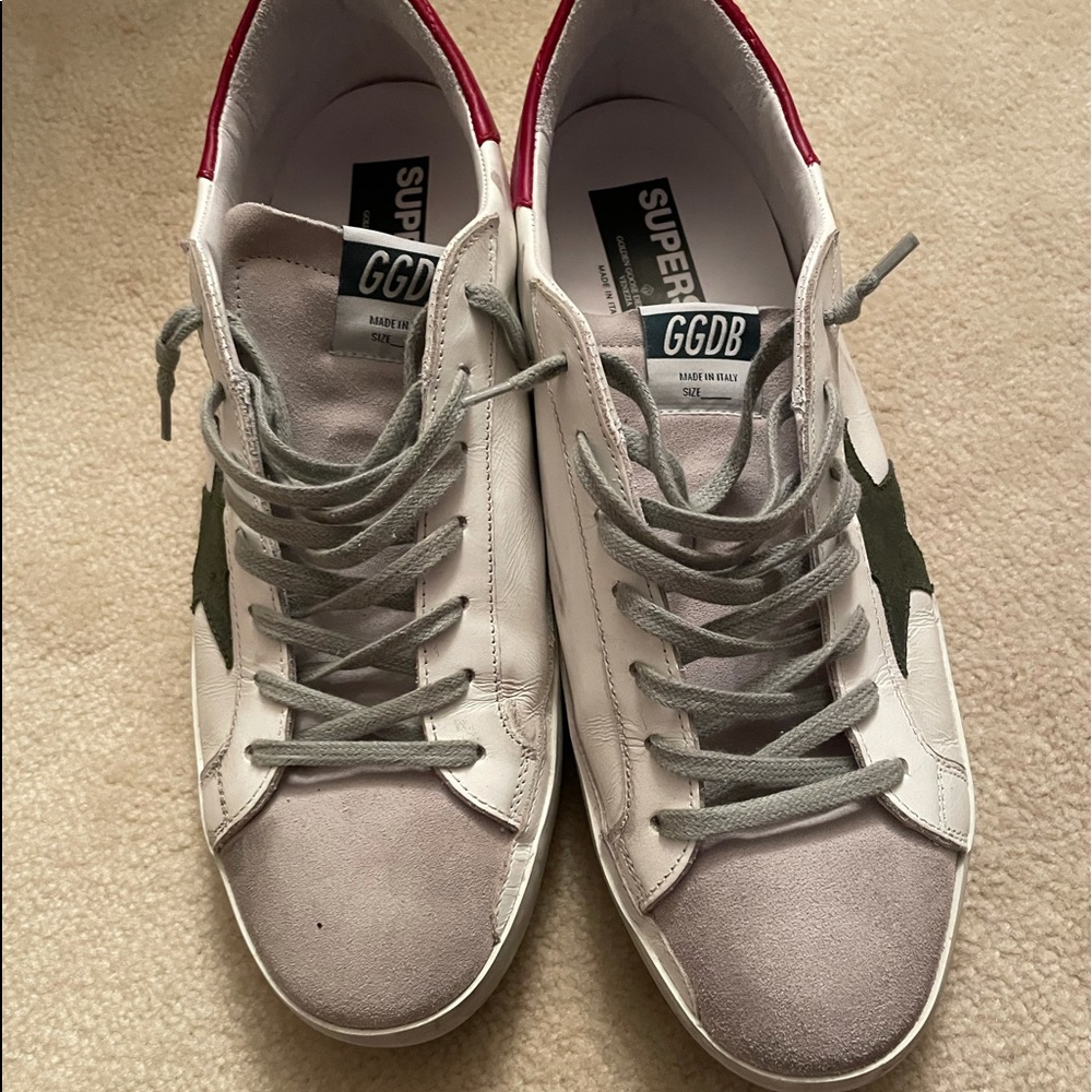 Men’s Size 45 Golden Goose Superstars. Comes with original box and dust bag.